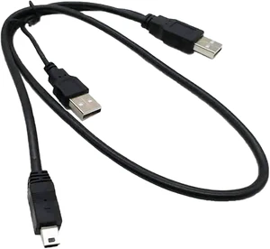 USB Data Cable 2A+T-Port Connection Cable Male to Male 0.5m for 2.5in Portable Hard Drive (1) USB Data Cable 2A+T-Port Connection Cable Male to Male 0.5m for 2.5in Portable Hard Drive (1)
