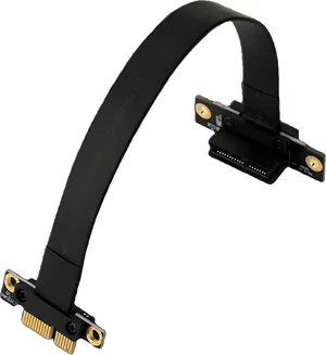 PCI-E 3.0 1× to 1× Extension Cable 90° Dual Right Angle for Graphics Card Sound Card 1U 2U Chassis (10cm) PCI-E 3.0 1× to 1× Extension Cable 90° Dual Right Angle for Graphics Card Sound Card 1U 2U Chassis (10cm)