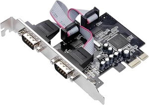 PCIE to RS232 Expansion Card DB 9pin 2-Port Serial Port Converter Adapter 2.5Gb/s for Laptop PC PCIE to RS232 Expansion Card DB 9pin 2-Port Serial Port Converter Adapter 2.5Gb/s for Laptop PC