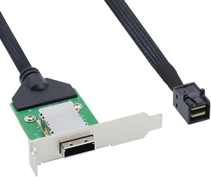 Mini SAS HD SFF-8643 to HD SFF-8088 PCBA Female Internal to External Cable, 6Gbps High-Speed Server Conversion Cable (1m/39.37in) Mini SAS HD SFF-8643 to HD SFF-8088 PCBA Female Internal to External Cable, 6Gbps High-Speed Server Conversion Cable (1m/39.37in)