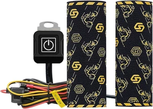 Heated Motorcycle Handlebar Grips 12V with 5+1 Level Temperature Control and Memory Aramid Fiber Hand Warmers with Mount, Acc Connection, IP67 Waterproof, Easy Install for All 12V Motorbikes Heated Motorcycle Handlebar Grips 12V with 5+1 Level Temperature Control and Memory Aramid Fiber Hand Warmers with Mount, Acc Connection, IP67 Waterproof, Easy Install for All 12V Motorbikes