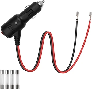 GELRHONR 16AWG Cigarette Lighter Extension Cable with Switch Button 12volt Replacement Cigarette Lighter Male Plug with Leads & LED Light,15A Fuse Heavy Duty Cord (0.6M) GELRHONR 16AWG Cigarette Lighter Extension Cable with Switch Button 12volt Replacement Cigarette Lighter Male Plug with Leads & LED Light,15A Fuse Heavy Duty Cord (0.6M)