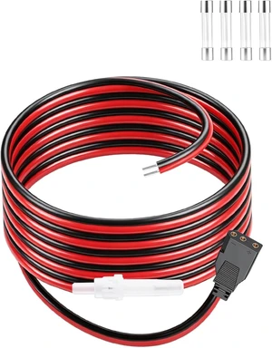 GELRHONR 3M CB Radio Power Cord 3Pin 16AWG 15A Fuse Stripped 1Pack GELRHONR 3M CB Radio Power Cord 3Pin 16AWG 15A Fuse Stripped 1Pack