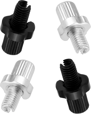 4Pcs M7 Bicycle Brake Lever Adjuster Screws, Black/Silver 4Pcs M7 Bicycle Brake Lever Adjuster Screws, Black/Silver