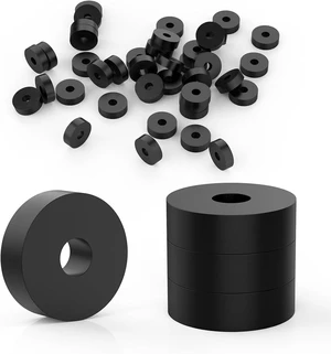 40Pcs Rubber Spacers, 3/4"OD x 1/4"ID x 1/4"THK Multi Purpose Washer 40Pcs Rubber Spacers, 3/4"OD x 1/4"ID x 1/4"THK Multi Purpose Washer