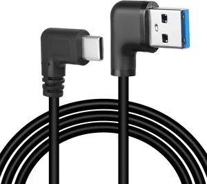 GELRHONR Right Left Angle USB Type C Cable, 90 Degree 18W Fast Charging USB A to USB C Cable (Black-Right-1M) GELRHONR Right Left Angle USB Type C Cable, 90 Degree 18W Fast Charging USB A to USB C Cable (Black-Right-1M)
