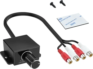 1Pcs Universal Car RCA Level Controller Amplifier, RCA Bass Knob 1Pcs Universal Car RCA Level Controller Amplifier, RCA Bass Knob