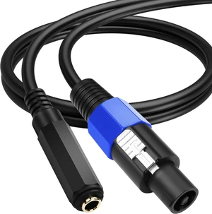 SinLoon Speakon to 1/4" Speaker Cable 22AWG Speakon Male to 6.35mm TRS Female Audio Cord 1.6FT Twist Lock Speakon to 1/4" Dual Channel Audio Cable for Speaker Guitar Amplifier (0.5m/6.35mm Female) SinLoon Speakon to 1/4" Speaker Cable 22AWG Speakon Male to 6.35mm TRS Female Audio Cord 1.6FT Twist Lock Speakon to 1/4" Dual Channel Audio Cable for Speaker Guitar Amplifier (0.5m/6.35mm Female)