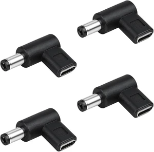 GELRHONR 90° 20V DC 5.5×2.5mm Male to USB-C Female PD Power Adapter,4Pcs GELRHONR 90° 20V DC 5.5×2.5mm Male to USB-C Female PD Power Adapter,4Pcs