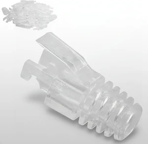 GELRHONR 100 Pcs RJ45 CAT6 Strain Relief Boots Connector for Standard CAT6 CAT6A Ethernet Cable LAN Cable Connector Boot Cover for Various Diameter LAN Cable-Clear GELRHONR 100 Pcs RJ45 CAT6 Strain Relief Boots Connector for Standard CAT6 CAT6A Ethernet Cable LAN Cable Connector Boot Cover for Various Diameter LAN Cable-Clear