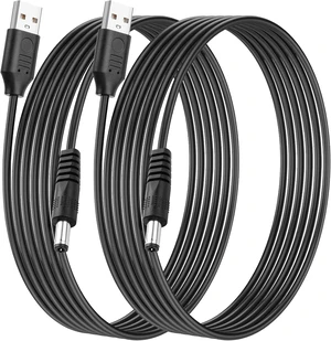 SinLoon USB to DC 5.5x2.5mm Power Cord 5V 3A 10FT, 2Pcs 5.5mm Barrel Jack Charging Cable for Laptops/Security Systems/LED Strips/Routers SinLoon USB to DC 5.5x2.5mm Power Cord 5V 3A 10FT, 2Pcs 5.5mm Barrel Jack Charging Cable for Laptops/Security Systems/LED Strips/Routers