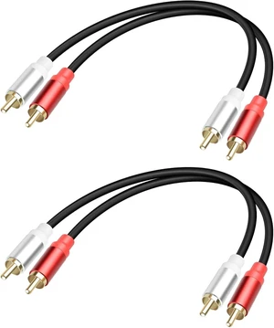 GELRHONR 2RCA to 2RCA Cable,Short 2RCA Male to 2RCA Male Stereo Audio Cable GELRHONR 2RCA to 2RCA Cable,Short 2RCA Male to 2RCA Male Stereo Audio Cable