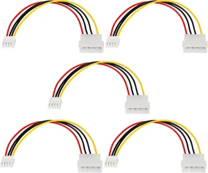 SinLoon Computer Molex 4 Pin Power Supply Extension Cable, 8 Inch IDE Power to Floppy Drive Power Interface Cable. 5-Pack (4Pin) SinLoon Computer Molex 4 Pin Power Supply Extension Cable, 8 Inch IDE Power to Floppy Drive Power Interface Cable. 5-Pack (4Pin)