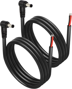 SinLoon 2 Pack DC5521 Power Pigtails Cable,16AWG 12V,90 Degree,3.3FT SinLoon 2 Pack DC5521 Power Pigtails Cable,16AWG 12V,90 Degree,3.3FT
