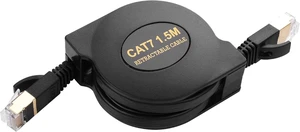 SinLoon Cat7 Retractable Ethernet Cable 4.9Ft RJ45 CAT7 Flat Network Cable High Speed for LAN, Internet, Gaming 1.5M SinLoon Cat7 Retractable Ethernet Cable 4.9Ft RJ45 CAT7 Flat Network Cable High Speed for LAN, Internet, Gaming 1.5M