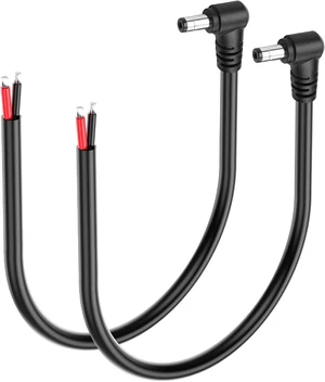 SinLoon 2 Pack 14AWG DC5521 Power Pigtails Cable 12V/24V (0.3M/1Ft) SinLoon 2 Pack 14AWG DC5521 Power Pigtails Cable 12V/24V (0.3M/1Ft)