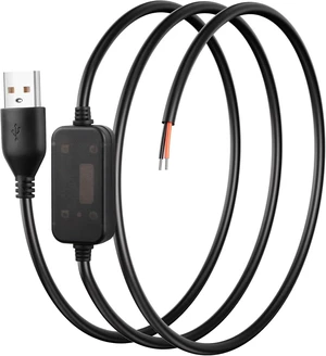 SinLoon DC boost cable 20AWG USB 5V to 12V boost converter, USB2.0 male to bare wire boost cable suitable for cameras, mini speakers, USB fans, etc. - 1M SinLoon DC boost cable 20AWG USB 5V to 12V boost converter, USB2.0 male to bare wire boost cable suitable for cameras, mini speakers, USB fans, etc. - 1M