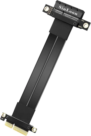 SinLoon PCIe 3.0 X4 Extension Cable PCI-E 4X Male to Female Riser Cable 20CM (180 Degree) SinLoon PCIe 3.0 X4 Extension Cable PCI-E 4X Male to Female Riser Cable 20CM (180 Degree)