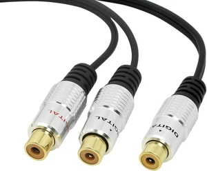 SinLoon Aluminium Alloy RCA Y-Splitter, Single to Dual RCA Digital Coaxial Splitter, Gold Plated Adapter Audio Cable SinLoon Aluminium Alloy RCA Y-Splitter, Single to Dual RCA Digital Coaxial Splitter, Gold Plated Adapter Audio Cable
