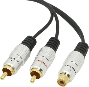 SinLoon RCA Y-Adapter Audio Cable,Premium Aluminium Alloy Single RCA Female to 2 Dual Male RCA Digital Coaxial Splitter Gold Plated Adapter Audio Cable 0.82Ft (RCA/F-2Male) SinLoon RCA Y-Adapter Audio Cable,Premium Aluminium Alloy Single RCA Female to 2 Dual Male RCA Digital Coaxial Splitter Gold Plated Adapter Audio Cable 0.82Ft (RCA/F-2Male)