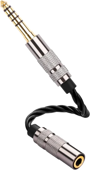 SinLoon 4.4mm Male to 3.5mm Female Audio Adapter Cable, 15cm HiFi Short Cord, Oxygen-Free Copper Braided, Gold-Plated Balanced to Stereo Converter (Black) SinLoon 4.4mm Male to 3.5mm Female Audio Adapter Cable, 15cm HiFi Short Cord, Oxygen-Free Copper Braided, Gold-Plated Balanced to Stereo Converter (Black)