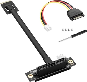 SinLoon M.2 NGFF Key A+E to PCIe X4 Extender Cable M.2 to PCI-E 4X Female Riser Cable for M2 2230 SinLoon M.2 NGFF Key A+E to PCIe X4 Extender Cable M.2 to PCI-E 4X Female Riser Cable for M2 2230