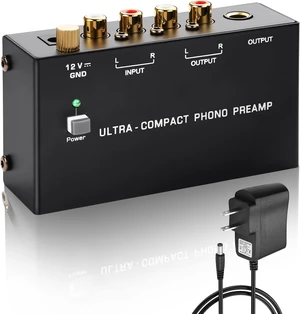 SinLoon PP400P Professional Phono Preamp - Dual Output (RCA & ¼-inch) with Ground Terminal & Power Switch, Low Noise Turntable Phonograph Amplifier for Home Audio & DJ Mixing (Black) SinLoon PP400P Professional Phono Preamp - Dual Output (RCA & ¼-inch) with Ground Terminal & Power Switch, Low Noise Turntable Phonograph Amplifier for Home Audio & DJ Mixing (Black)