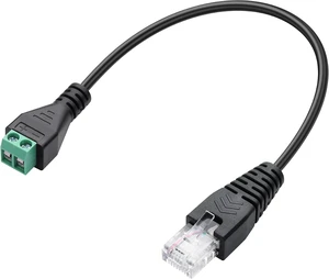 SinLoon RJ45 Male to 2 Pin Screw Terminal Adapter Cable Solderless Connector Transmission Extension Signal (12) SinLoon RJ45 Male to 2 Pin Screw Terminal Adapter Cable Solderless Connector Transmission Extension Signal (12)