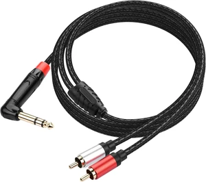 SinLoon 6.35mm TRS to 2 RCA Audio Cable 1.8M/6Ft (RCA-Male) SinLoon 6.35mm TRS to 2 RCA Audio Cable 1.8M/6Ft (RCA-Male)