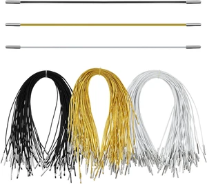 150Pcs 11.8 Inch Elastic Barbed Cords with Metal Ends, 3-Color 150Pcs 11.8 Inch Elastic Barbed Cords with Metal Ends, 3-Color
