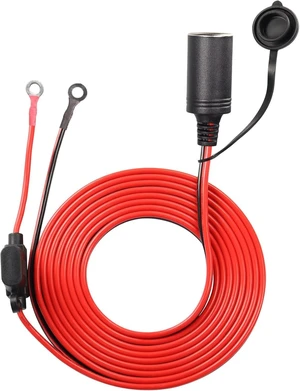 Car & Motorcycle Battery Charger Cable,SinLoon 12V Waterproof Cigarette Lighter Female to Socket Eyelet Terminal Ring Terminal Harness Extension Cord with 15A Fuse((10FT,3 Meter) Car & Motorcycle Battery Charger Cable,SinLoon 12V Waterproof Cigarette Lighter Female to Socket Eyelet Terminal Ring Terminal Harness Extension Cord with 15A Fuse((10FT,3 Meter)
