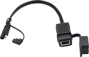 GELRHONR SAE Quick Connector to USB Adapter Motorcycle Cable, 5V 2.1A USB Port Power Socket with Waterproof Cover,Compatible with Smart Phone Tablet GPS Charge On Motorcycle12-24V -36CM GELRHONR SAE Quick Connector to USB Adapter Motorcycle Cable, 5V 2.1A USB Port Power Socket with Waterproof Cover,Compatible with Smart Phone Tablet GPS Charge On Motorcycle12-24V -36CM