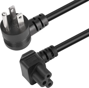 GELRHONR 4.9Ft 90 Degrees 3 Prong AC to IEC320 C5 Power Cord,18AWG 100V~250V Up Angle NEMA 5-15P to Down Angle 3-Slot Mickey Mouse Universal Power Cable for Notebook Computers, TV, Monitors GELRHONR 4.9Ft 90 Degrees 3 Prong AC to IEC320 C5 Power Cord,18AWG 100V~250V Up Angle NEMA 5-15P to Down Angle 3-Slot Mickey Mouse Universal Power Cable for Notebook Computers, TV, Monitors