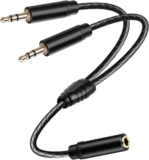 GELRHONR Headphone Splitter3.5mm TRS Famale to 2 Male Stereo Aux Y Cable GELRHONR Headphone Splitter3.5mm TRS Famale to 2 Male Stereo Aux Y Cable