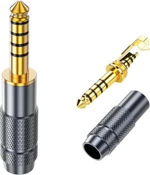 SinLoon 2 Pack 4.4mm Balanced Repair Plug 5 Pole 4.4mm Stereo Audio Jack Soldering Metal Earphone Connector for Headphones Amplifiers Audio Equipment SinLoon 2 Pack 4.4mm Balanced Repair Plug 5 Pole 4.4mm Stereo Audio Jack Soldering Metal Earphone Connector for Headphones Amplifiers Audio Equipment