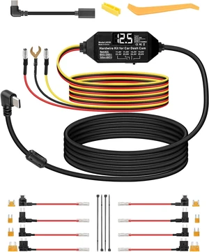 GELRHONR Dash Cam Hardwire Kit USB C, Type C 12V-24V to 5V Acc Hard Wire Kit for Dash Camera 11.4FT, 24H Parking Mode with Low Voltage Protection for Dashcam and More(Kit with Fuse tap) GELRHONR Dash Cam Hardwire Kit USB C, Type C 12V-24V to 5V Acc Hard Wire Kit for Dash Camera 11.4FT, 24H Parking Mode with Low Voltage Protection for Dashcam and More(Kit with Fuse tap)