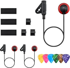 3 Pack Contact Microphone Piezo Pickup with 6Pcs Guitar Picks 3 Pack Contact Microphone Piezo Pickup with 6Pcs Guitar Picks