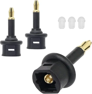 GELRHONR Digital Fiber Optic Toslink to 3.5mm Jack (Mini Toslink),Female to 3.5 mm Mini Male Optical Audio Connector Adapter3pack GELRHONR Digital Fiber Optic Toslink to 3.5mm Jack (Mini Toslink),Female to 3.5 mm Mini Male Optical Audio Connector Adapter3pack