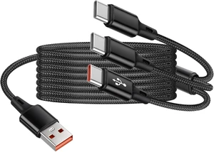 GELRHONR 3 in 1 USB C Splitter Cable 1.25m 3A Type C Fast Charging Cord GELRHONR 3 in 1 USB C Splitter Cable 1.25m 3A Type C Fast Charging Cord