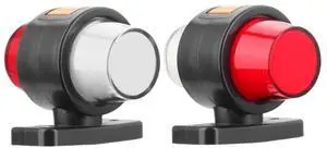 Truck LED Side Marker Light Double Face Indicator Turn Signal Light Rear Stop Warning Lamp 12V 24V(2x NEW 3-side Light) Truck LED Side Marker Light Double Face Indicator Turn Signal Light Rear Stop Warning Lamp 12V 24V(2x NEW 3-side Light)