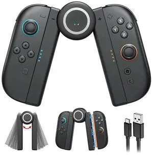 For Joycon 2 Charging Grip For Nintendo Switch 2,Magnetic Handle Grip Controller With 5 Adjustable Rotation Positi For Joycon 2 Charging Grip For Nintendo Switch 2,Magnetic Handle Grip Controller With 5 Adjustable Rotation Positi