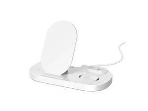 15W 3 in 1 Wireless Fast Charger Charging Station 3 in 1 Wireless Charger Stand for iPhone Samsung White 15W 3 in 1 Wireless Fast Charger Charging Station 3 in 1 Wireless Charger Stand for iPhone Samsung White