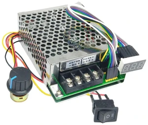 PWM DC Motor Speed Controller DC 10 -55V Digital Display 0 -100% Adjustable Drive Module 12V 24V 36V 48V Input MAX 60A PWM DC Motor Speed Controller DC 10 -55V Digital Display 0 -100% Adjustable Drive Module 12V 24V 36V 48V Input MAX 60A