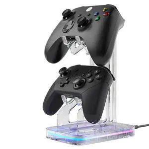 Dual Game Controller Holder Space Saving Desk Mount Controller Display Stand Removable Anti-Scratch for PS5 PS4 Switch Xbox Dual Game Controller Holder Space Saving Desk Mount Controller Display Stand Removable Anti-Scratch for PS5 PS4 Switch Xbox
