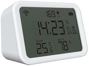 Tuya Temperature Humidity Meter Powered 4 in 1 Humidity Meter 2.4GHz LCD Display Bluetooth-compatible 5.0 Tuya Temperature Humidity Meter Powered 4 in 1 Humidity Meter 2.4GHz LCD Display Bluetooth-compatible 5.0