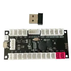 2.4G Wireless Zero Delay Joystick Encoder Arcade Game Controller Board Diy Kit Parts Support Wireless PC/PS3/Android-Elect 2.4G Wireless Zero Delay Joystick Encoder Arcade Game Controller Board Diy Kit Parts Support Wireless PC/PS3/Android-Elect