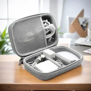 Data Cable Carrying Case Lightweight Electronics Travel Organizer Portable Data Cable Bag for Adapter Mouse Power Supply Data Cable Carrying Case Lightweight Electronics Travel Organizer Portable Data Cable Bag for Adapter Mouse Power Supply