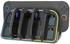 Wall Mount Charging Dock Station for Switch 2 for Joycon Controller Charger Dock 7 Modes RGB Light Charges Up To 4 Controllers Wall Mount Charging Dock Station for Switch 2 for Joycon Controller Charger Dock 7 Modes RGB Light Charges Up To 4 Controllers