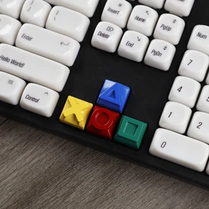 Metal Game Console Arrow Keys - Full Alloy Custom Keycaps Set for Mechanical Keyboards, Personality Design for Gaming & Stress Relief (Color 4pcs) Metal Game Console Arrow Keys - Full Alloy Custom Keycaps Set for Mechanical Keyboards, Personality Design for Gaming & Stress Relief (Color 4pcs)
