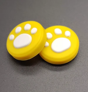 2 x Silicone Analog Controller Thumb Stick Joystick Grips Cap for Switch NS & Switch Lite Controller Cute Cat Paw Claw (Yellow-White) 2 x Silicone Analog Controller Thumb Stick Joystick Grips Cap for Switch NS & Switch Lite Controller Cute Cat Paw Claw (Yellow-White)